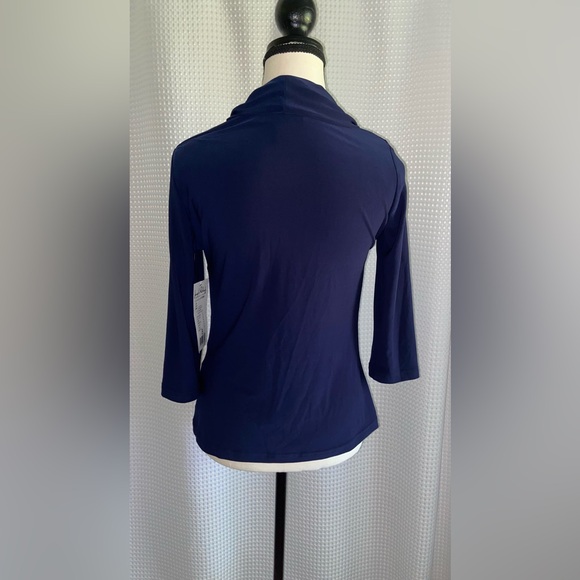 Made in 🇨🇦 Joseph Ribkoff‎ NWT Nautical Rhinestone Anchor Top Size 8 - Picture 10 of 11